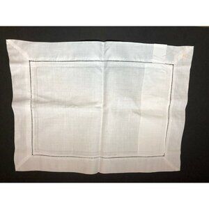 Clever Fingers Linen White Cutwork Bread Roll Muffin Covers lot of 2 NEW GIFT